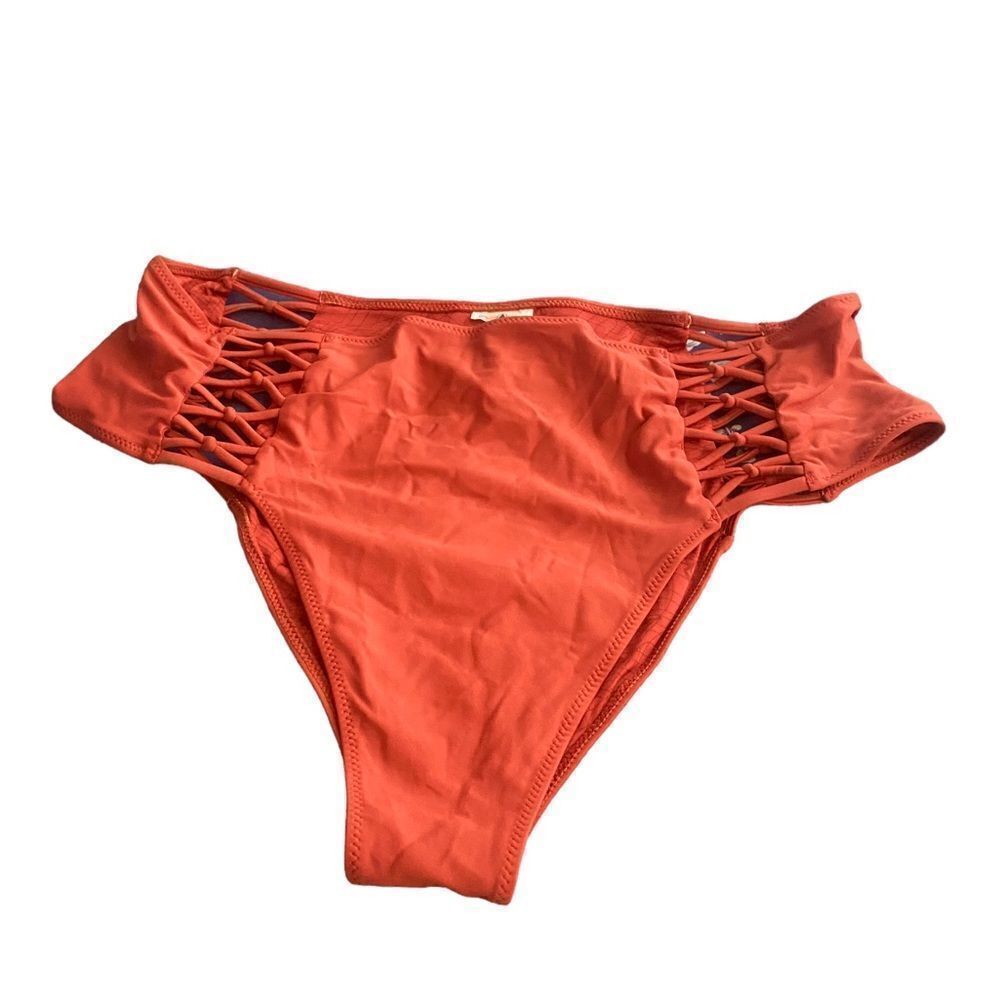 High Waisted Volcom Simply Solid Retro, Rust Cuto… - image 3